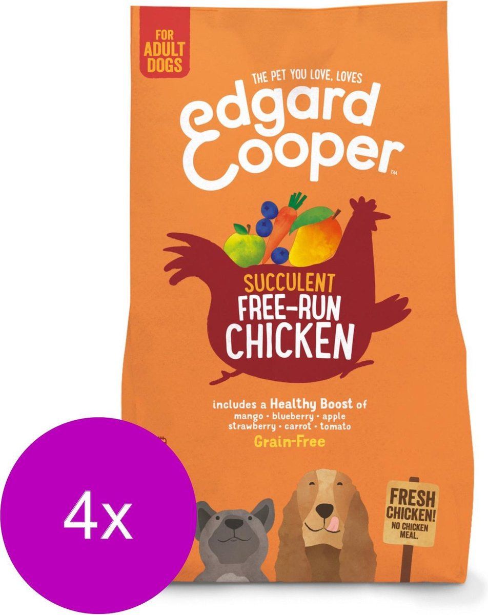 Edgard & Cooper Verse Scharrelkip Brok - Hondenvoer - 4 x 2.5kg