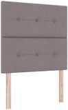 vidaXL Boxspring bed met hoofdeinde Taupe 90 x 200 cm Stof