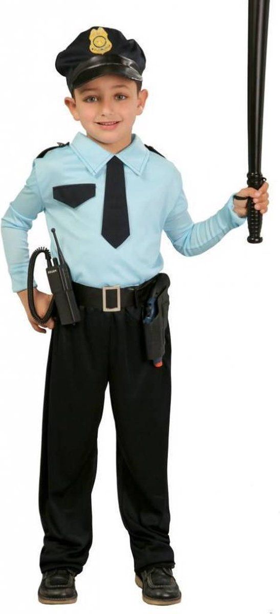 Politiepak Kind - Zwart/Blauw - Polyester - 2021