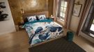 Pure dekbedovertrek blauwe vogels - 2 persoons 200x200/220 cm - Blauw - Microvezel