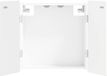 vidaXL Dartbord Kabinet ZWOLLE Wit 52,5 x 10,5 x 57,5 cm Bewerkt hout