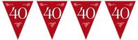 Folat Vlaggenlijnen 40 jaar - Rood - 10 meter - Kunststof
