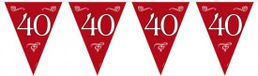 Folat Vlaggenlijnen 40 jaar - Rood - 10 meter - Kunststof