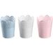 LIVARNO HOME Cache-pots Nostalgie, pour intérieur et extérieur. (set de 3 ronds petit bleu/rose)
