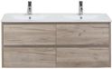 BES LED Dante Badmeubelset 120 cm - Craft Oak - Keramische Wastafel Wit Enjoy