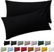 Blumtal Kussensloop Microvezel Kussenhoes 40 x 70 cm - Zwart - Set van 2