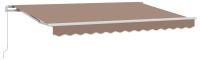 vidaXL Parasol extensible, taupe, 400 x 350 cm, polyester et aluminium