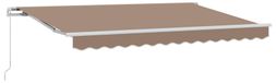 vidaXL Parasol extensible, taupe, 400 x 350 cm, polyester et aluminium