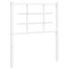 VidaXL Hoofdeind & Voeteind Wit Staal 75 cm