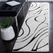 Safavieh Florida Shag Tapijt voor Woonkamer, Eetkamer, Slaapkamer - Florida Shag Collection, Langpolig Tapijt, Crème en Zwart, 69 x 213 cm