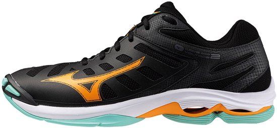 Mizuno Wave Voltage 2 Heren Indoorschoenen Zwart/Oranje/Lichtgroen