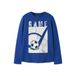NAME IT KIDS rechtvallende longsleeve met print - blauw