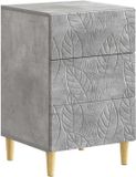 vidaXL Nachtkastje Betongrijs 43 x 39,5 x 66,5 cm Bewerkt hout
