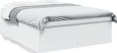 Maison Exclusive - Cadre de lit Blanc, 150 x 200 cm, bois composite