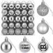 vidaXL Kerstballenset - 100 stuks - Grijs - 4 cm - Polystyreen