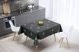 Bonamaison Tafelkleed, Anti-Mold, Sneldrogend, Waterdicht, 100% Polyester Tafellaken, Neon groene rook, 140 x 140 Cm