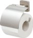 Tiger Toiletrolhouder met klep - Zilver - Rvs