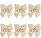 Mica Decorations Kerst strik - 6 stuks - creme - 20 x 23 cm - polyester