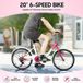 Corvance B.V. Vélo tout terrain – Vélo – VTT – 20 pouces – 6 vitesses – Selle réglable – Freins V-Brake