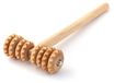 Merkloos Anticellulitis massageroller - T-vorm - Houten roller met handvat - 37 x 13 cm