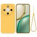 Honor Coque Honor X70/X9d/Magic8 Lite en silicone liquide avec dragonne - Jaune