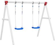 vidaXL Schommelset met 2 zitjes 38x16 cm polyetheen blauw