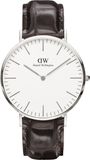 Daniel Wellington Classic York DW00100025 - Horloge - Leer - Bruin - Ø 40mm