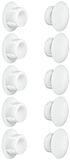 cyclingcolors 10 x afdekdoppen kunststof blinde boring stop, afdekking meubels (Ø10 mm/wit RAL 9010)