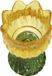 Mars & More Bougie chauffe-plat tulipe verre jaune 17cm