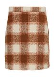 s.Oliver - Rok - Beige - Geruit - Recht - Regular Waist - Polyester