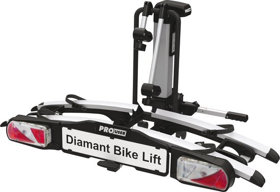 Pro-User Diamant Bike Lift - Fietsendrager voor 2 Fietsen - Trekhaak - Zwart