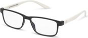 Nordic Vision Västervik Lunettes de lecture +2.00 - Monture noire, branches blanches