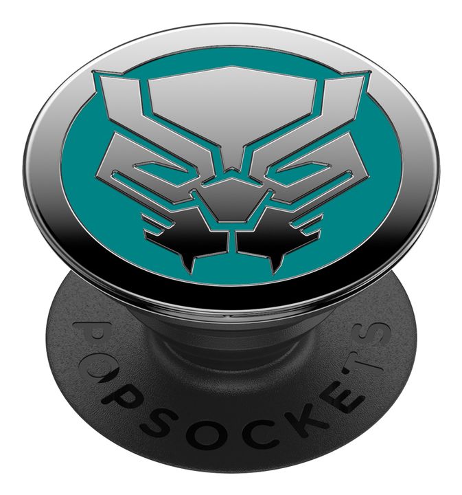 PopSockets PopGrip - Uittrekbare Greep en Standaard voor Smartphones en Tablets - Enamel Black Panther