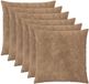 vidaXL - Kussensloop - 6 stuks - HEERLEN - Taupe - 70 x 70 cm - Katoensatijn