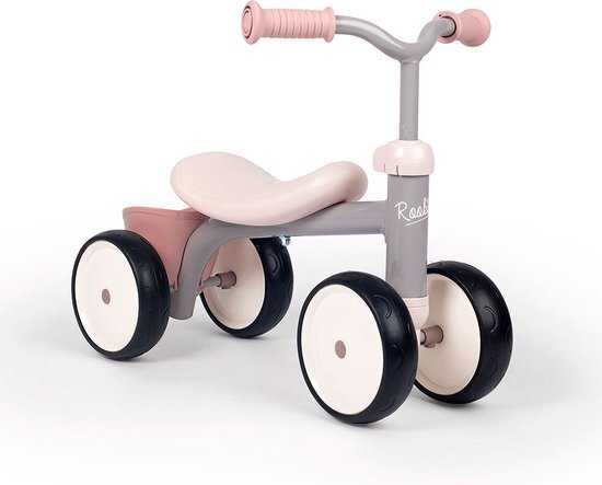 Smoby Rookie - Loopfiets - Step - Roze - Ontdek de Wereld op Vier Wielen!