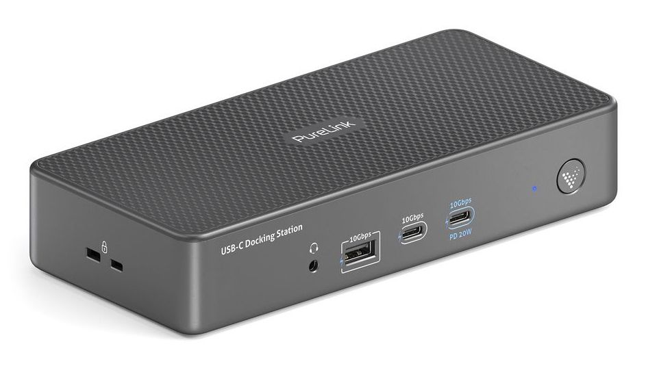PureLink VL-D210DL USB-C Docking Station - 96W PD - HDMI, DP, USB 3.2, Ethernet - Grijs