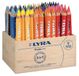Lyra Triple One, gelakte 3-in-1 kleurpotloden, houten standaard 96 stiften