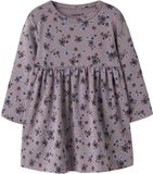 NAME IT Jurk lichtblauw / mauve / donkerlila / zwart