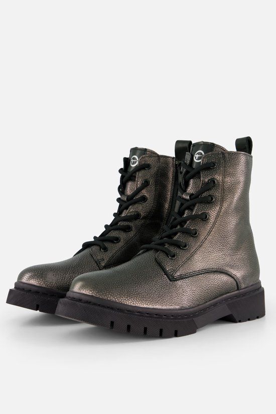 Tamaris - Dames - Enkellaarzen - Zilver - Imitatieleer - Maat 39