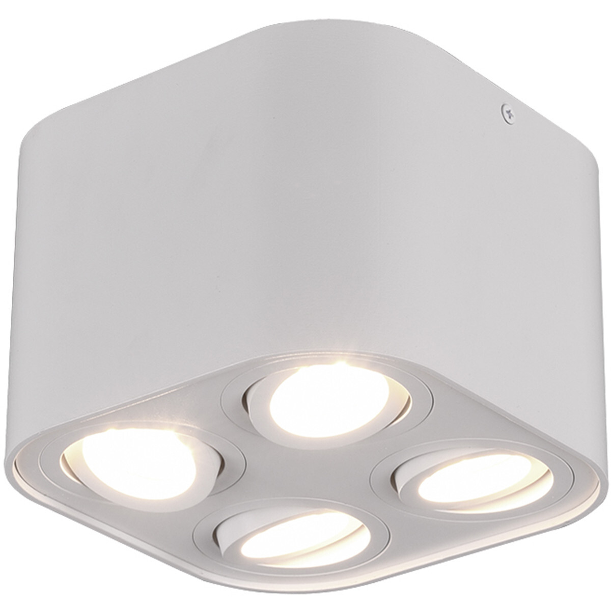 BES LED LED Plafondlamp - Plafondverlichting - Trion Cosmin - GU10 Fitting - 4-lichts - Vierkant - Mat Wit - Aluminium