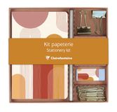 Clairefontaine 116071C - Schrijfwarenset met Notitieboekje, Potlood, Paperclips en Gum - Terracotta Collectie