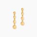 Fedelina Boucles D'Oreilles Pendantes Argent Doré A L'Or 750/1000