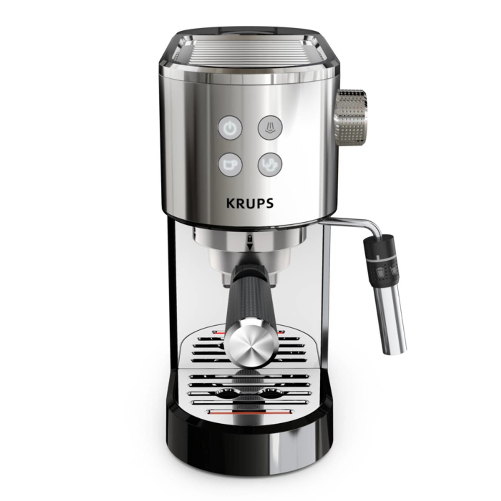 Krups Virtuoso XP444C10 - Espresso Machine - 1L - 15 bar - Stainless Steel
