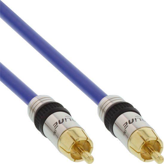 InLine 89405P Audio Kabel - 5m - RCA - Blauw