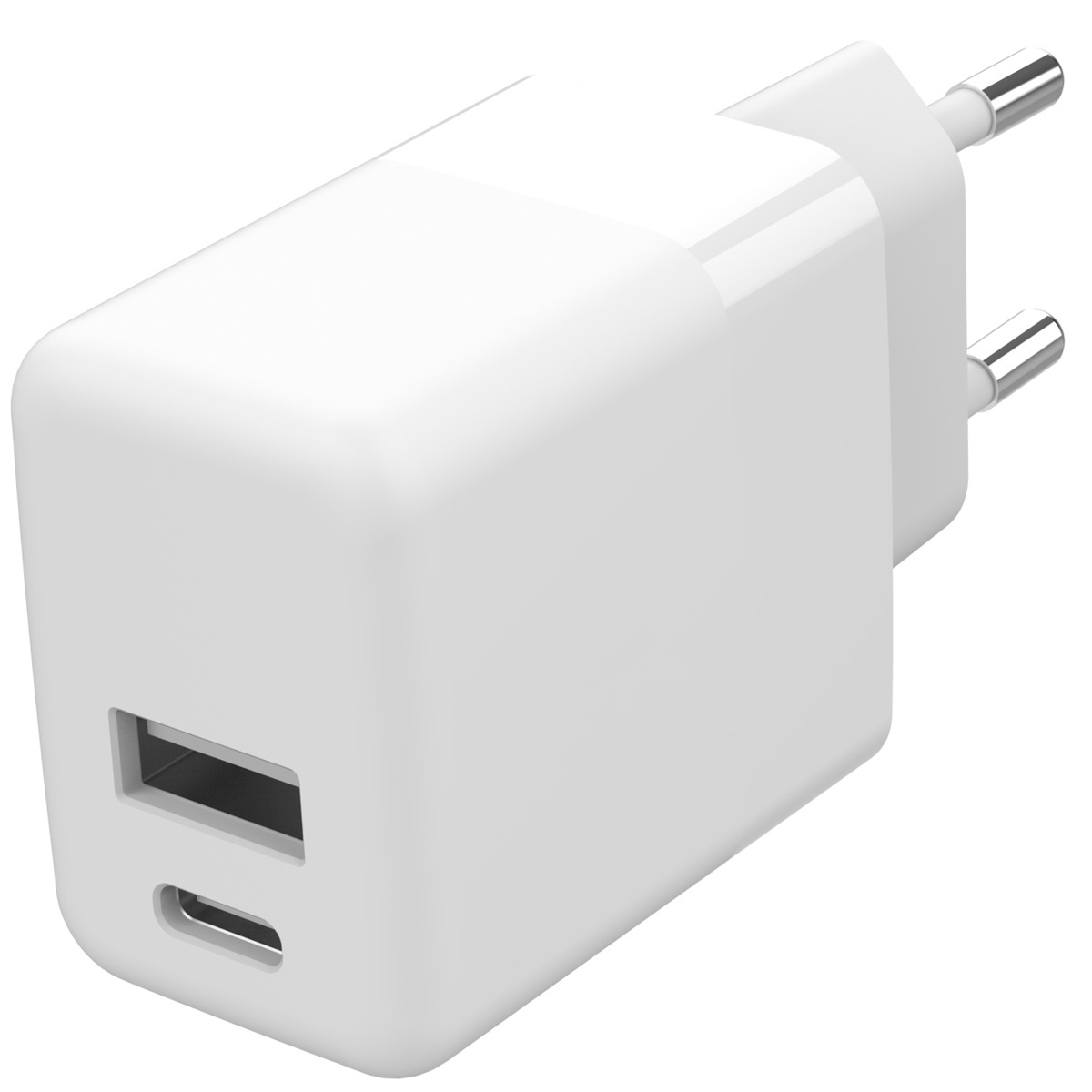 Accezz Charger USB-C & USB-A 20W + Power Delivery - Wit