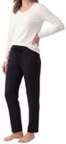 Schiesser Dames pyjama Mix & Relax zwart / crème