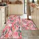 Elzusha - Tapis moderne à motif floral et antidérapant