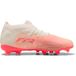 Puma Future 9 PRO FG/AG JR voetbalschoen, SUGARED amandel wit rood zwart, 1 UK