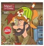 Pettersson und Findus 2027: Wandkalender 30x30 cm (30x60 cm geöffnet) mit Notizkalendarium, 12 Illustrationen und Extra Poster