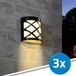 RexTech Solar wandlamp 'China' - Voordeelset 3 stuks - Warm wit licht - Op zonne-energie